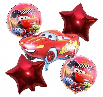 Комплект 5 бр. фолиеви балони Маккуин /Pe/