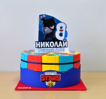 Хартиена торта с тематична декорация и персонализация Крол Брол Старс