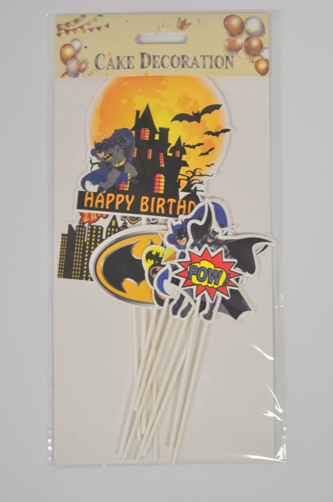 Топер за мъфини и торта Батман, 10 брoя /Pe/