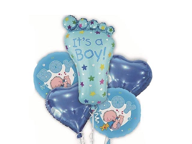 Комплект 5 бр. фолиеви балони Бебе Момче / It's a Boy /Gx/