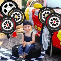 Фолиев балон Racing Team / Спортни коли, кариран флаг, 40 см /Gx/