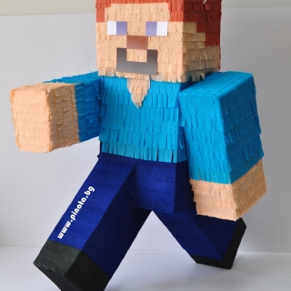 Пинята фигура Стив Майнкрафт, височина 65 см