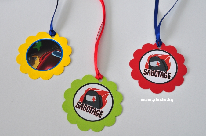 Парти медальон Амонгъс, 5бр. пакет