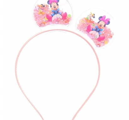 Диадема за глава Мини Маус, блестящи розови елементи /Pe/