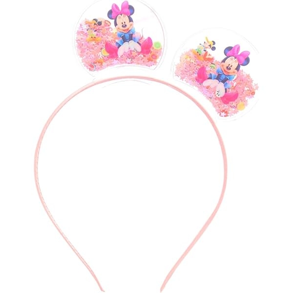 Диадема за глава Мини Маус, блестящи розови елементи /Pe/