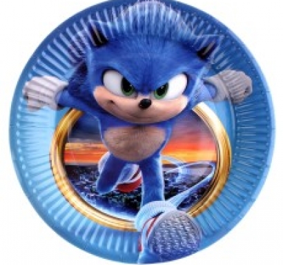 Хартиена чинийка Соник, 18 см диаметър, 10 бр. в опаковка /Pe/
