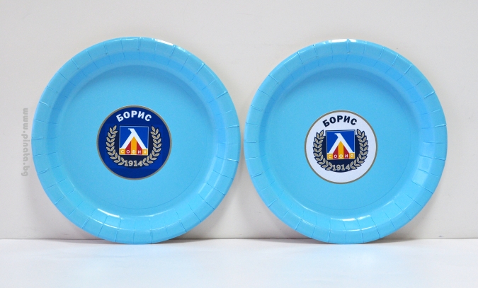 Персонализирана хартиена парти чинийка Левски футбол, 6бр. пакет