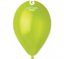 Балон светло зелен металик, диаметър 26 см, 10 бр. в пакет Gemar GM 90 #067 /Uk/