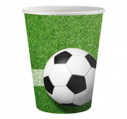Хартиена парти чашка Футбол, 200 мл, 6 бр. в опаковка /Gd/