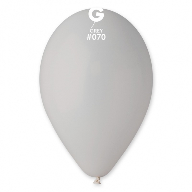 Балон цвят сив / Grey, диаметър 26 см, 100 бр. в пакет, Gemar G90 #070