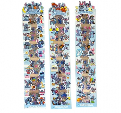 Стикери Стич, 2 листа, 72броя /Pe/