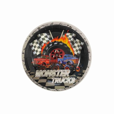 Хартиена чинийка Камиони, Monster Truck, 10 бр пакет /Gx/