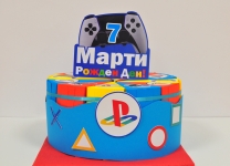 Хартиена торта с декорация и персонализация Плейстейшън