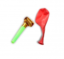 Парти свирка и балон, пълнеж за парче хартиена торта