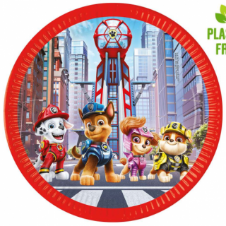 Хартиена парти чинийка Пес Патрул / The Movie, 23 см, 8 бр. в пакет /Gd/