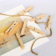 Декоративни мини дървени щипки, 2,5см, 10бр. в опаковка /Sa/