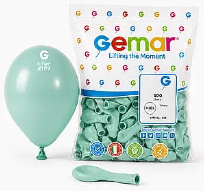 Балон цвят Тифани/мента/, Tiffany, диаметър 26см,100бр. в пакет, Gemar G90 109 /Uk/