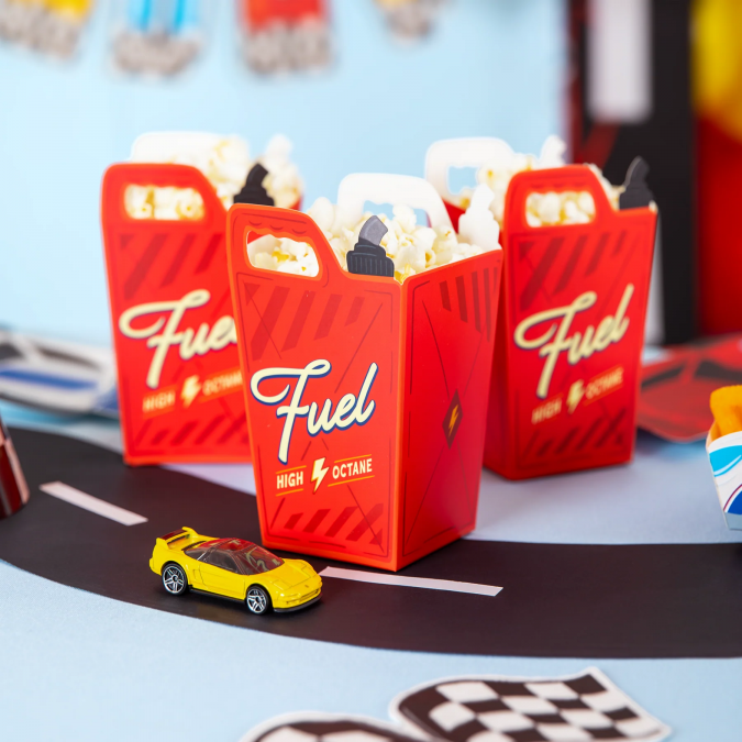 Кутийки за пуканки или сладки Спортни коли, 6 бр. в опаковка /Pp/