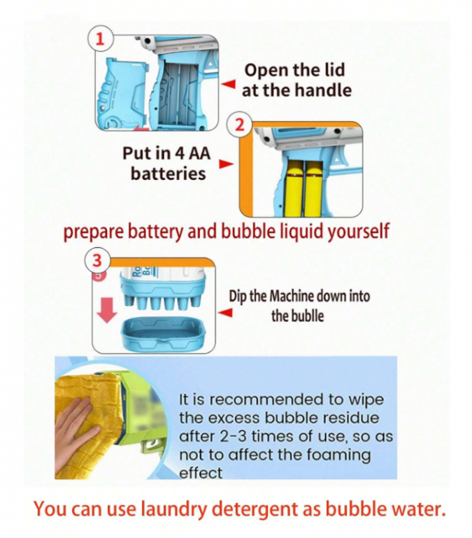 Пистолет за сапунени балони с 40 дупки /Ch/