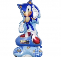 Голям стоящ фолиев балон Соник, 148 см /Pe/