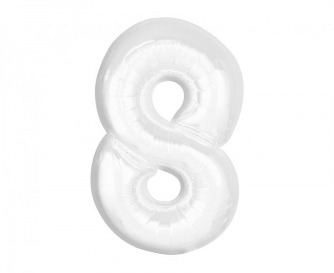 Фолиев балон цифра 2, цвят бял, 92 см /Gd/