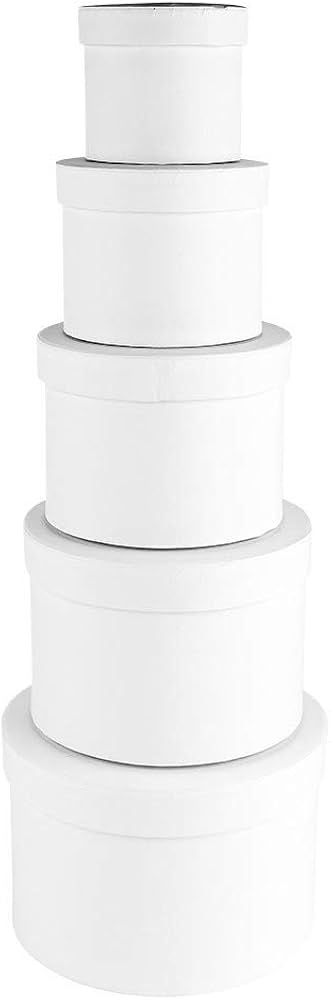 Кутия за сватба, кръщене, подаръци,  кръгла,  цвят бял, ф31/25см /Sa/