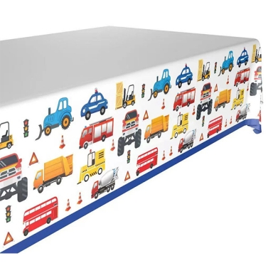 Парти покривка Транспортни средства, 108х180 см /Pe/