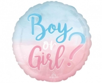 Фолиев балон Момче или Момиче/Boy or Girl, 43см /Gd/