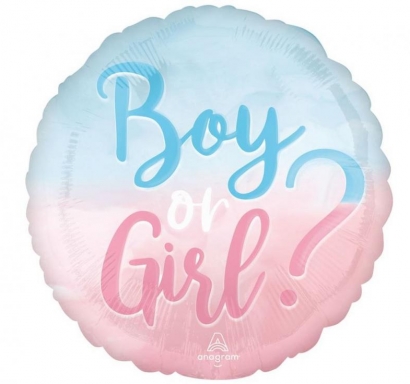 Фолиев балон Момче или Момиче/Boy or Girl, 43см /Gd/