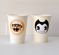 Персонализирана хартиена парти чашка 270 мл Бенди, 6бр. пакет
