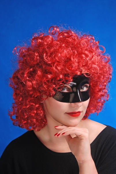 Черна карнавална маска, домино, 24х8см /Pd/