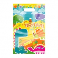 Подаръчни торбички, Динозаври, 17х25см, 10 бр. в опаковка /Pe/