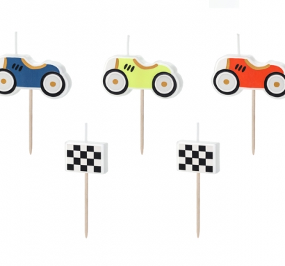 Свещички Състезателни коли, Рали, 5 броя /Pd/