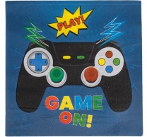 Салфетки Плейстейшън, джойстик, Game on, 12 бр в пакет /mb/