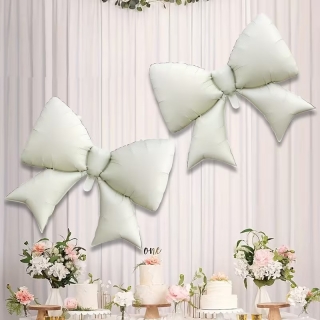 Фолиев балон Панделка, цвят бял, 98 см, 2 бр. в опаковка /Tm/