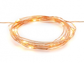 LED лампички за декорация, 1,90м,  цвят медено злато /Pd/