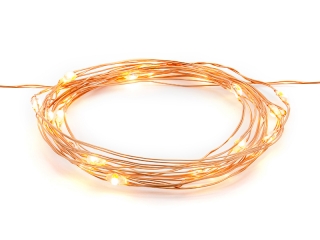 LED лампички за декорация, 1,90м,  цвят медено злато /Pd/