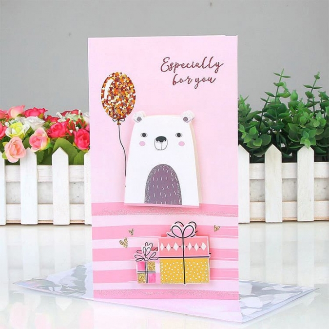 3D картичка On your Birthday, Торта 22,5x12см, с включен плик /Pe/