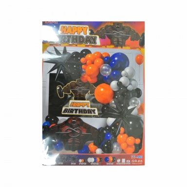 Комплект за украса с балони Мечка, фитнес, 60 броя /Pe/