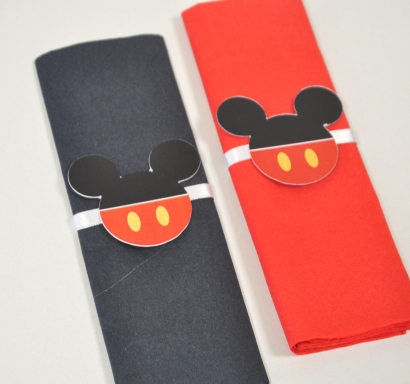 Парти салфетки Мики Маус, 33х33 см, 6 бр. пакет