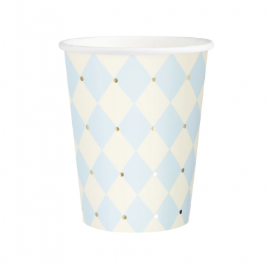 Хартиена чашка Бебе момче ромбоиди, 270 мл, 6 бр. в опаковка /Pp/