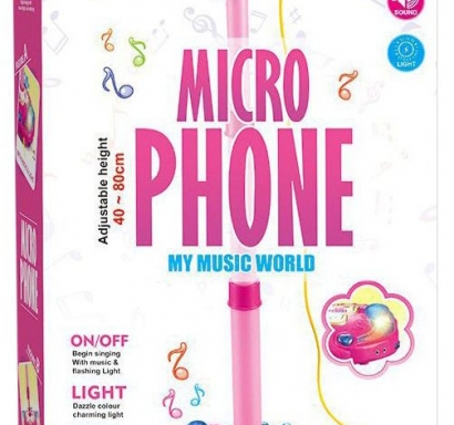 Детски микрофон със стойка - My Music World, розов /Li/
