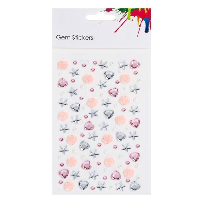 Акрилни стикери - сърца, звезди и рози /Mb/