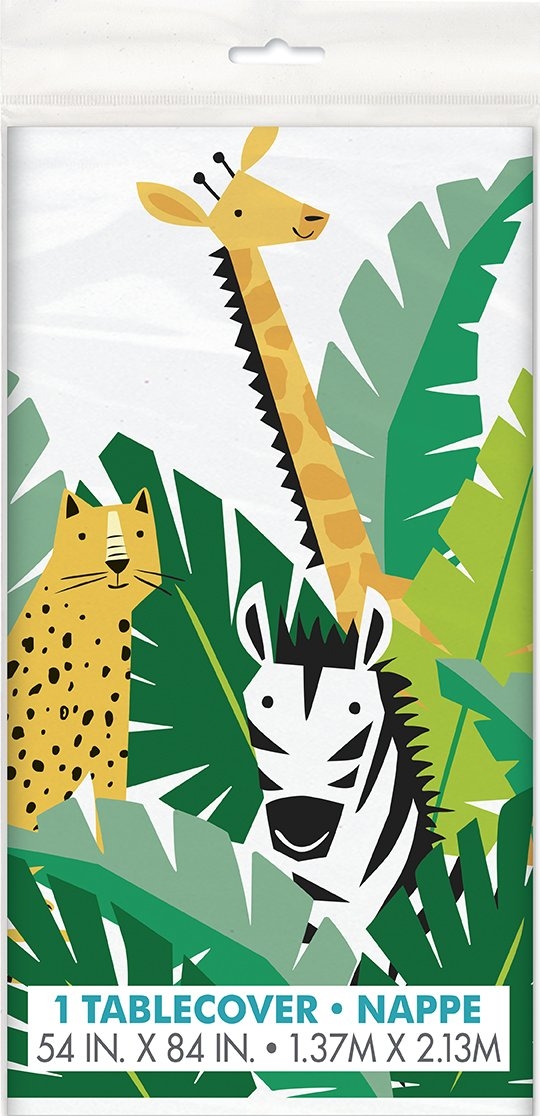 Покривка за еднократна употреба Сафари, джунгла, животни, 137х213 см / Animal Safari