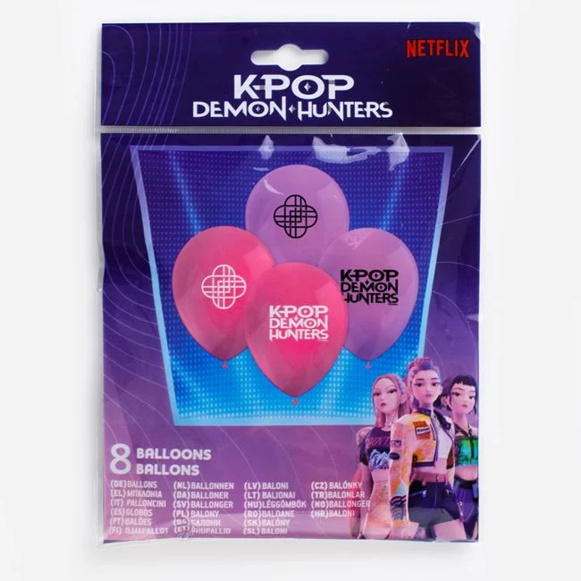 Комплект 8бр. латексови балони Кей Поп / K-Pop Hunters /Mb/