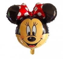 Фолиев Балон Мини Маус, червена панделка, 65 см /Pe/