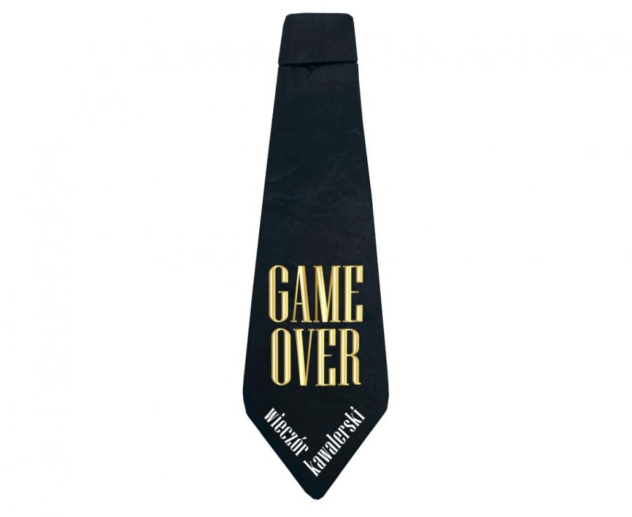 Вратовръзка за Ергенско парти "Game over", 10x32 см /Gd/
