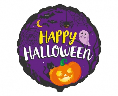 Фолиев балон Happy Halloween, Хелоуин, 48 см /Gd/
