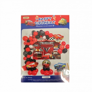 Комплект за украса с балони Маккуин колите, 46 броя /Pe/