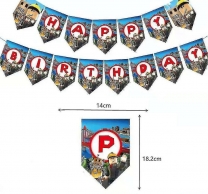 Банер гирлянд Роблокс/Roblox, Happy Birthday, 2,5м. /Pe/